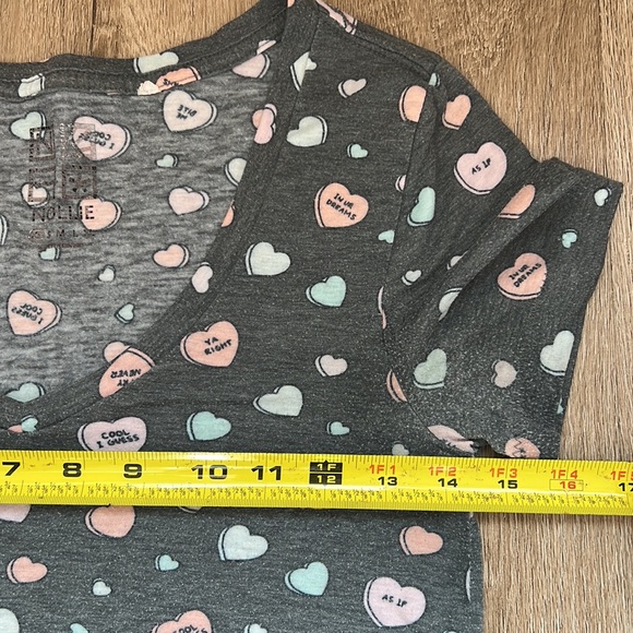 Nollie Junior’s Short Sleeve Sassy Candy Hearts T-shirt Size Extra Small - Picture 15 of 16